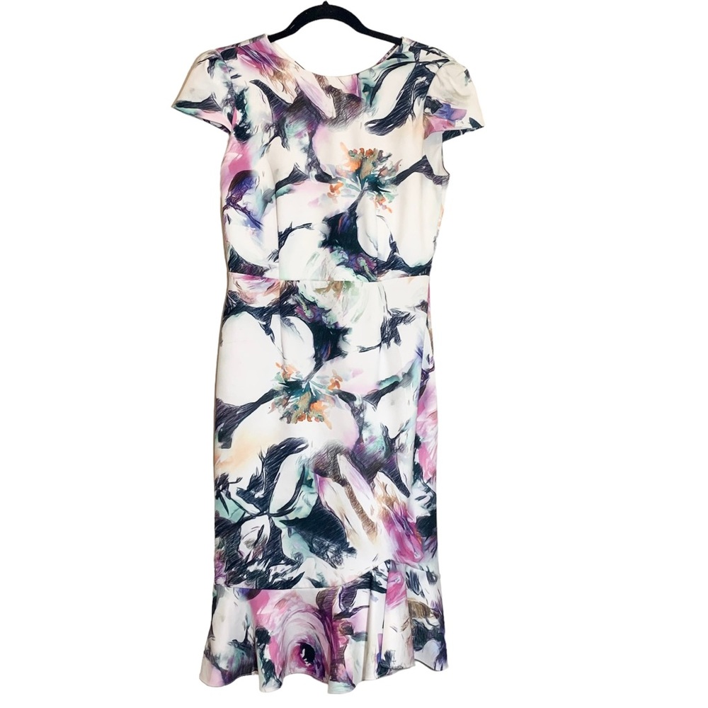 Betsey Johnson Floral Print Dress - White and Purple